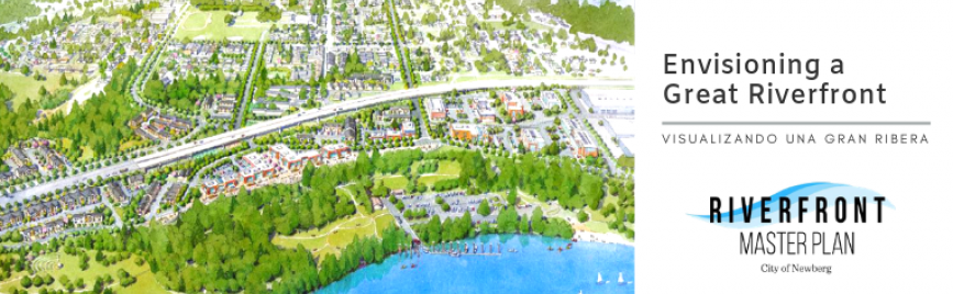 rendering of the planned Newberg Riverfront 2019