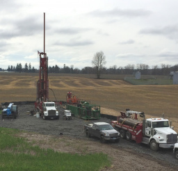 Installing well 9 at the Wellfield 2016