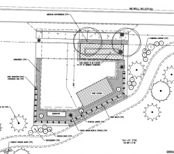 This is a site plan of the Bell West Pump Station project. 