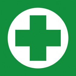 A green version of the medical plus sign