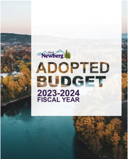 City of Newberg, Adopted Budget FY2023-2024
