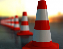 cones on street