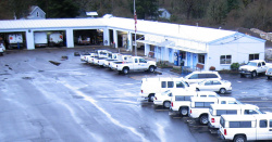 aerial image of the public works maintenance building 