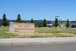 photo of joan austin elementary school sign