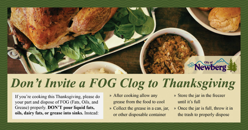 Don't invite a FOG clog to Thanksgiving